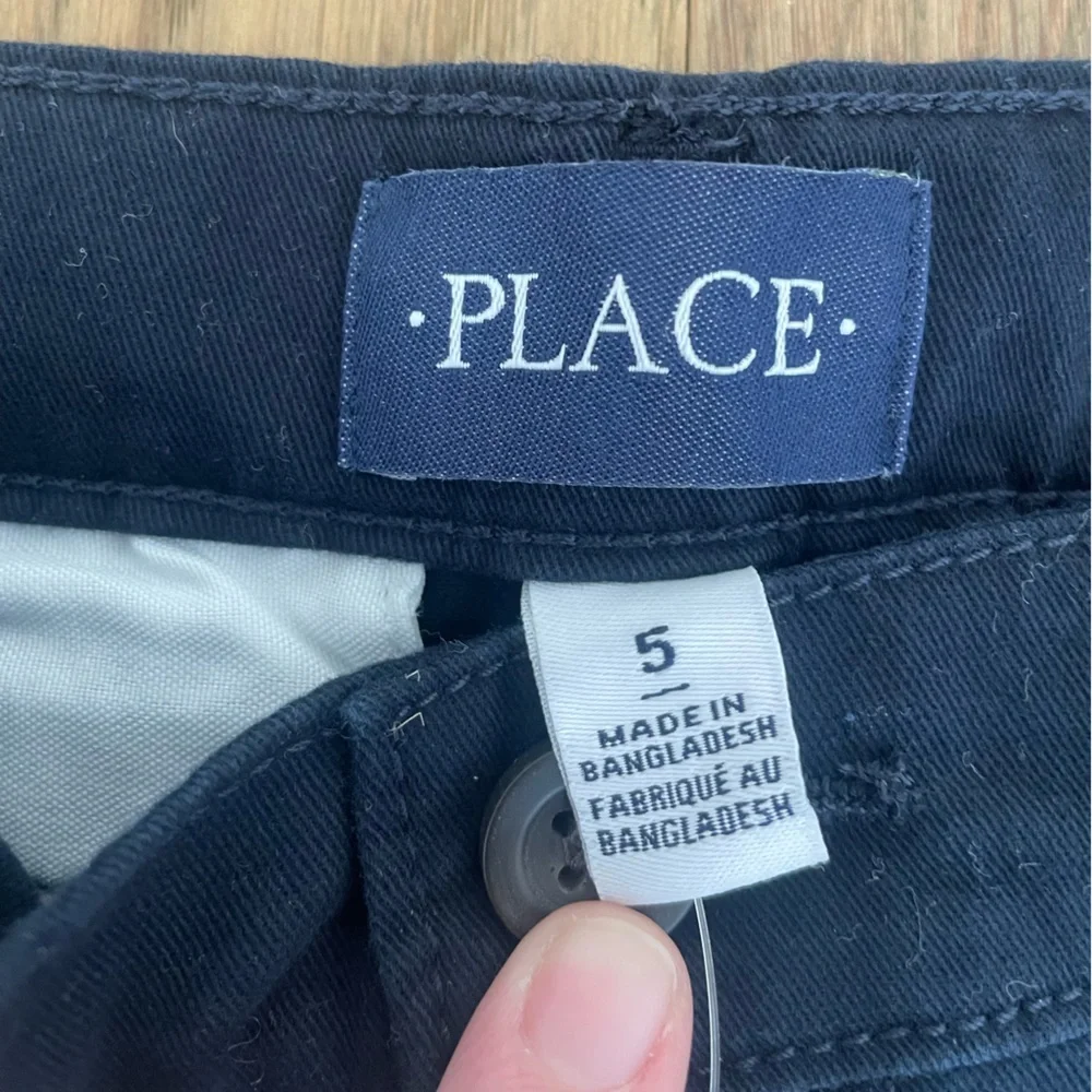 The Children's Place Boys Uniform Stretch Straight Chino Pants in Navy